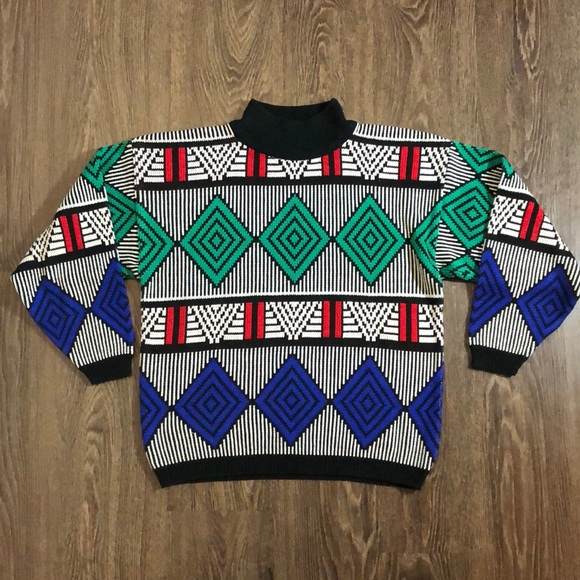 Vintage Geometric Knit Sweater - Picture 14 of 15